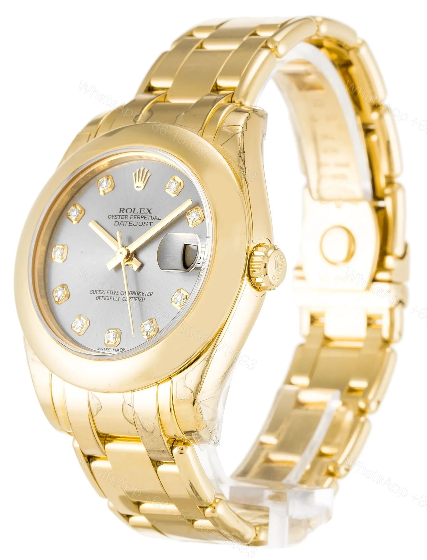 View 2 of Replica Rolex Pearlmaster Silver Dial 81208