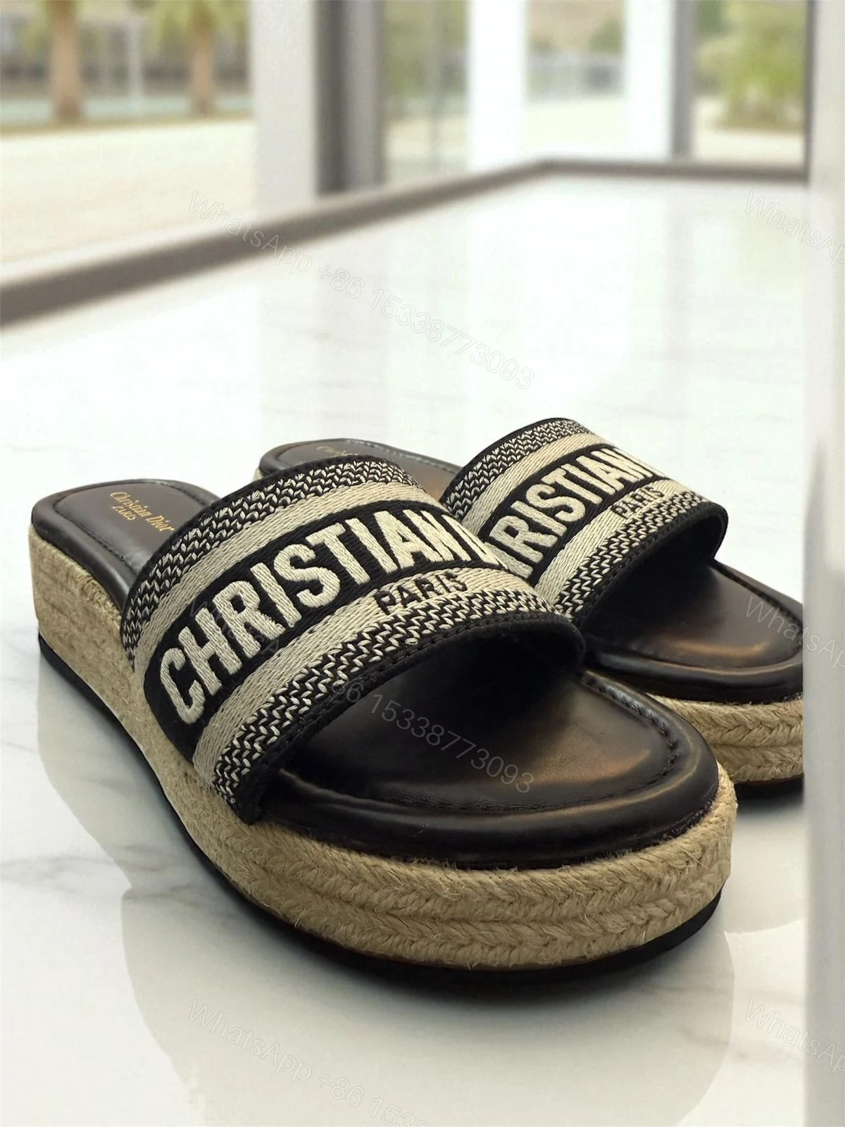 View 3 of First Copy Christian Dior Platform Slides