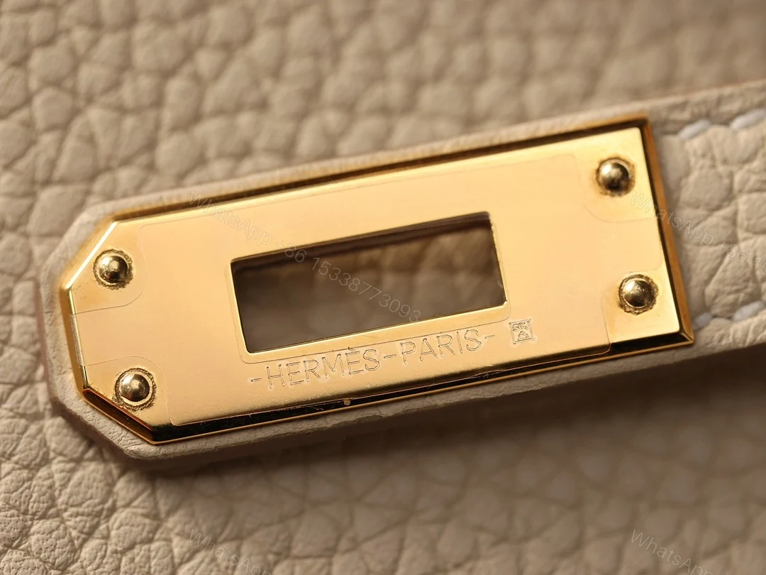 View 18 of 高仿真皮HermesBirkin25柏金包正品級別奶昔金扣