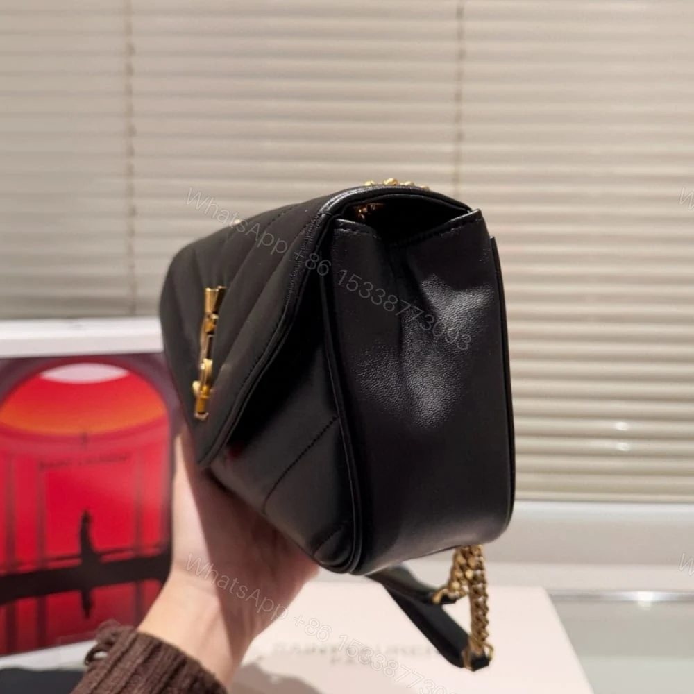 View 3 of Saint Laurent Loulou Small In Matelassé Black 24Cm 801437AAEAX1000