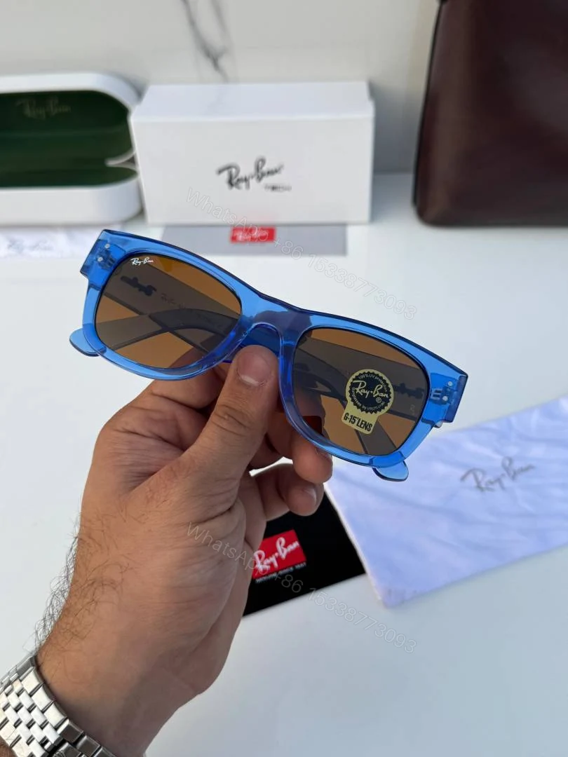 View 3 of First Copy RayBan 0840 Blue Brown Sunglasses