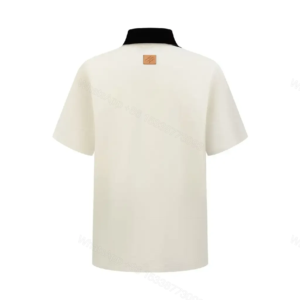 View 4 of Cream/off-white Western-Style Shirt with Chest Pocket and Brown Accents