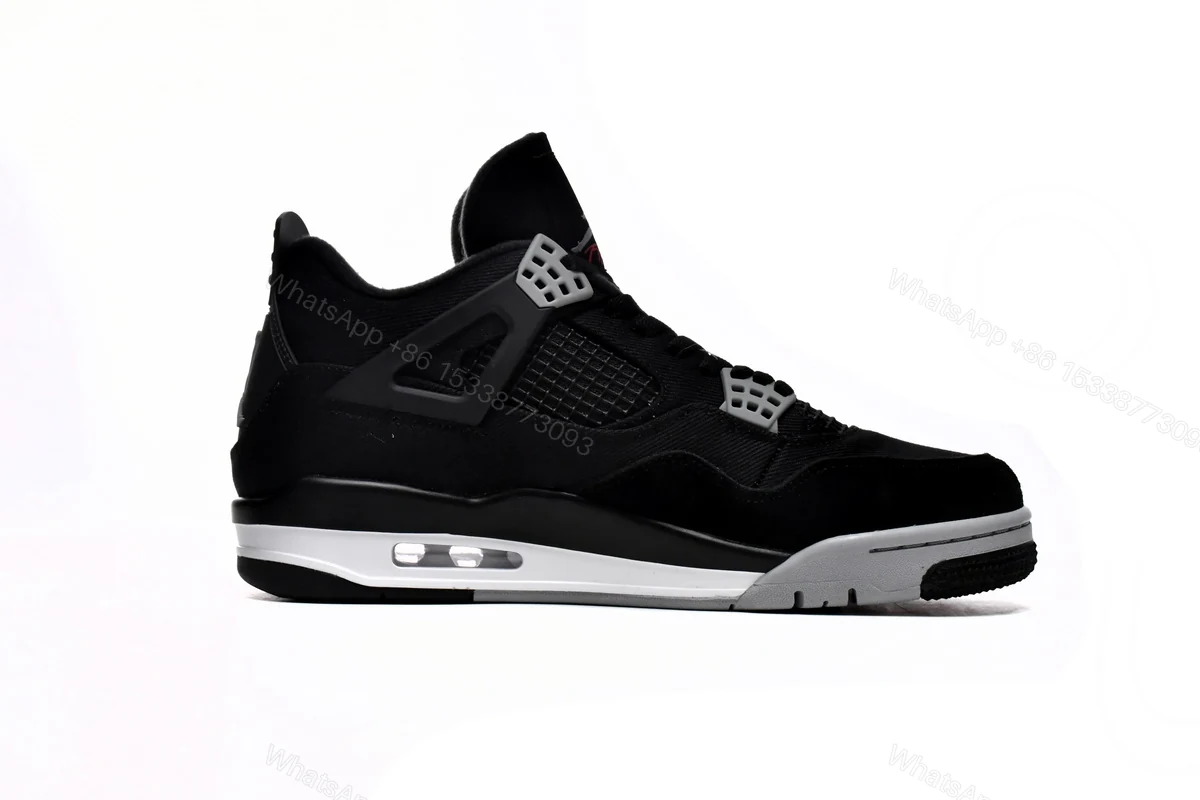 View 2 of Air Jordan 4 Retro Black Canvas DH7138-006(Top quality )