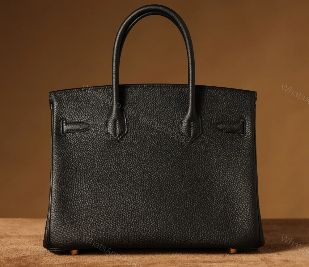 View 5 of 私人定訂製高仿HermesBirkin30黑金系列
