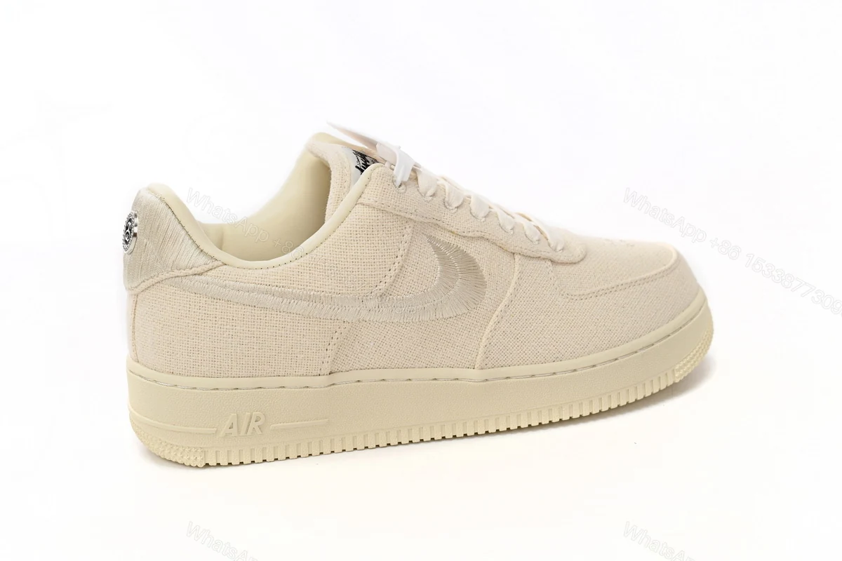 View 4 of Stussy x Nike Air Force 1 Low “Fossil Stone” CZ9084-200