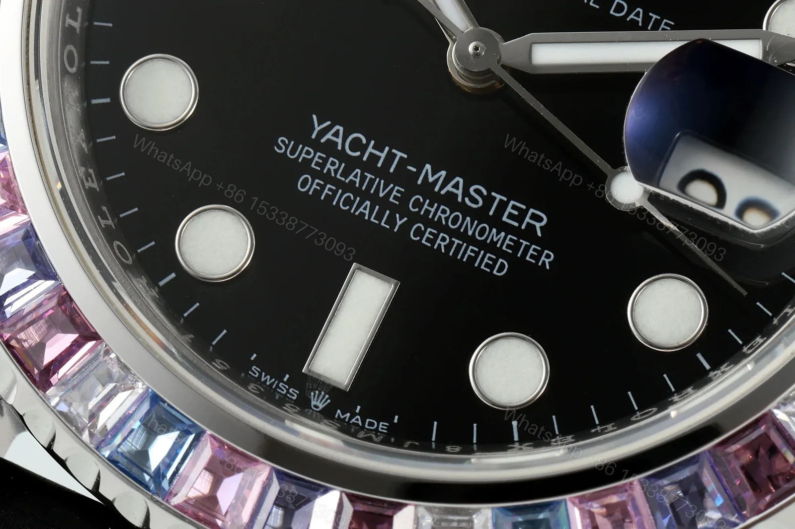 View 5 of WWF Factory Clean Factory Rolex Yacht-Master Black with Gem Bezel