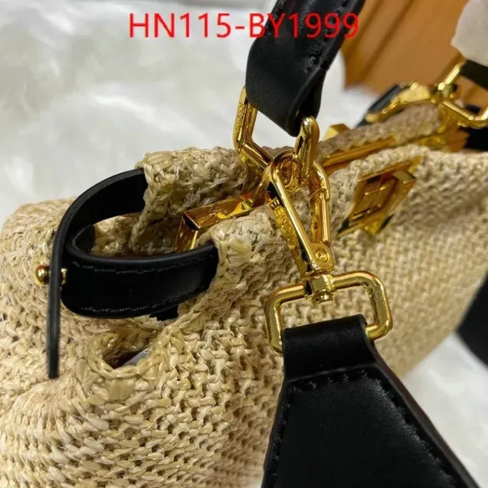 View 7 of Fendi Peekaboo Iconic Mini Bag BY1999 – Raffia and Leather