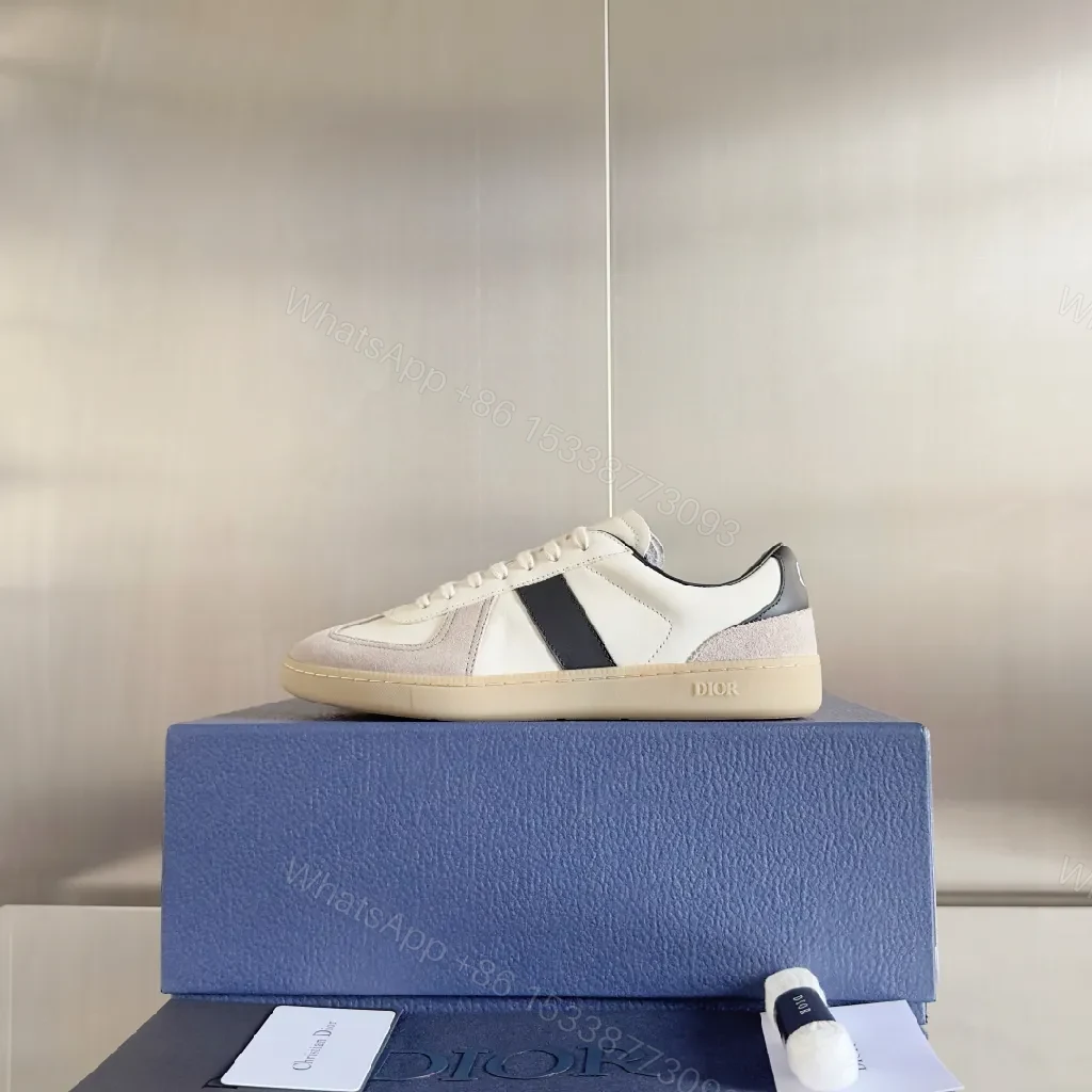 View 5 of Cream Leather-Trim Luxe High-Top: Durable Designer Sneaker