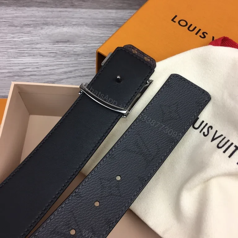 View 2 of Monogram Eclipse Belt: Two-Tone Luxury Belt with LV Buckle