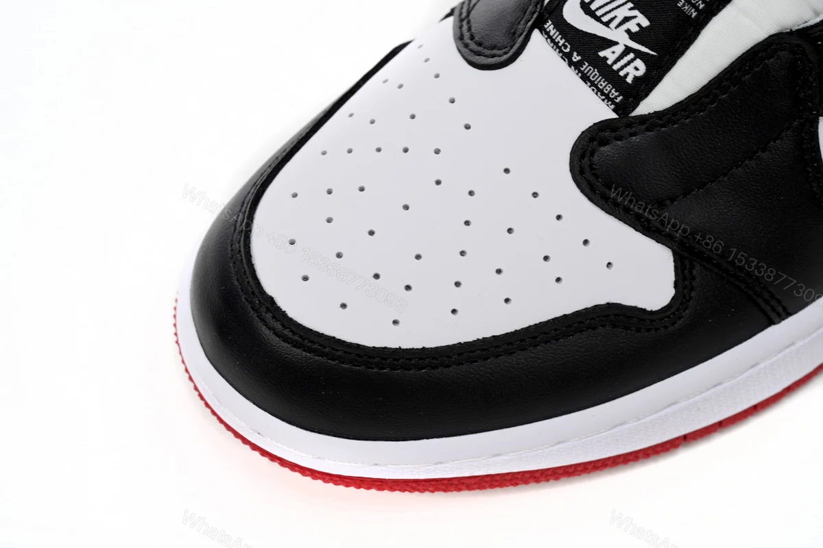 View 4 of Air Jordan 1 Low Slip WMNS Black White Red AV3918-102