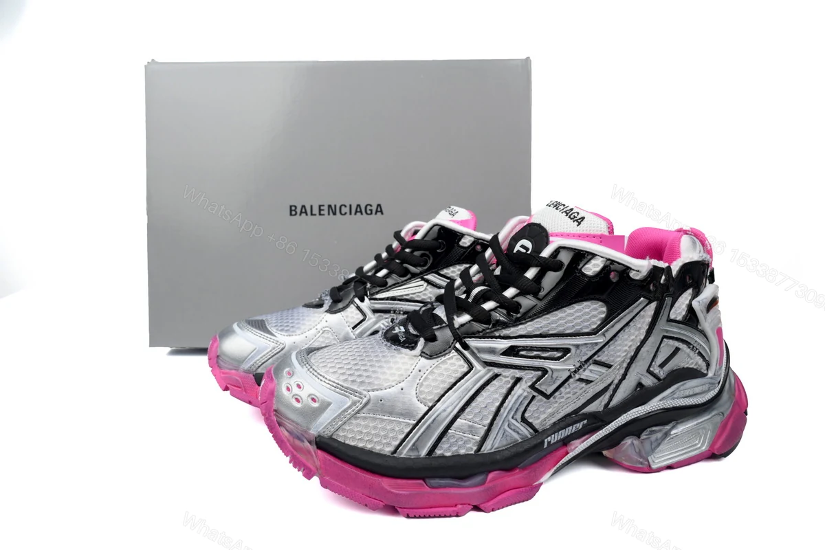 Balenciaga Runner Silver Red 677402 W3RB2 9155 — view 2