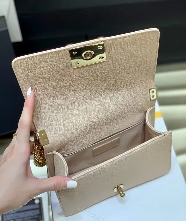 View 6 of Quilted Nude Shoulder Bag | Luxe Everyday Chic with Gold Chain