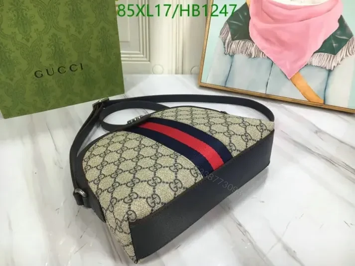 View 5 of Gucci Small GG Supreme Ophidia Replica Shoulder Bag HB12475 AAAA+