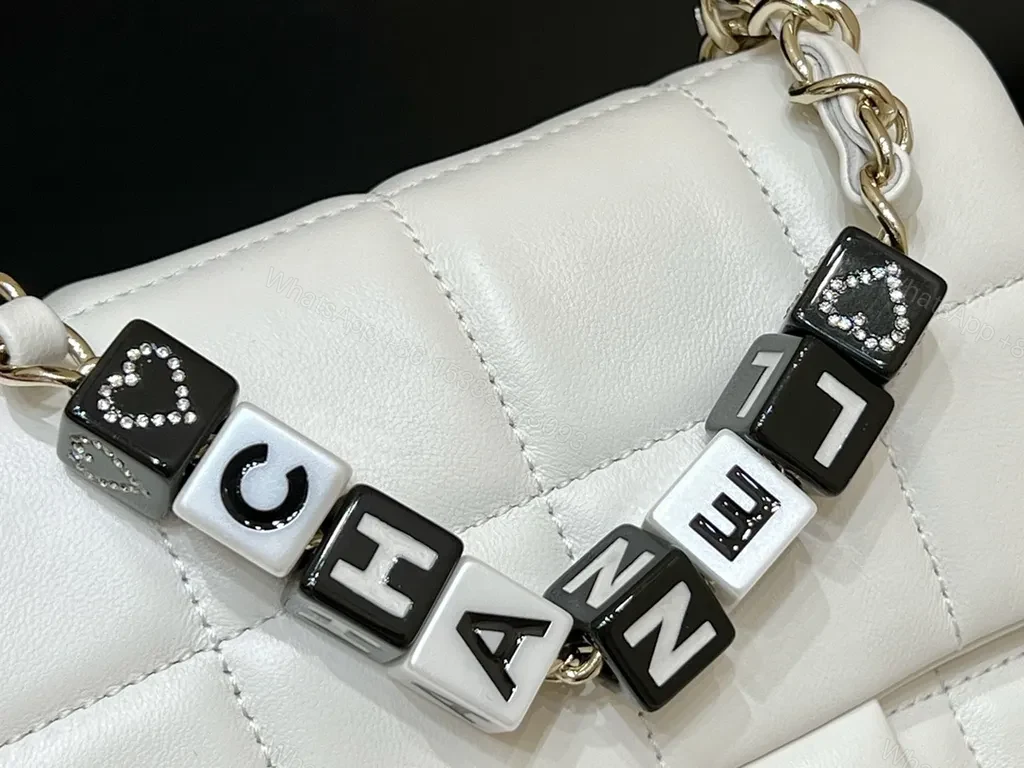View 7 of Chanel-inspired Quilted Mini Flap Bag with Chain
