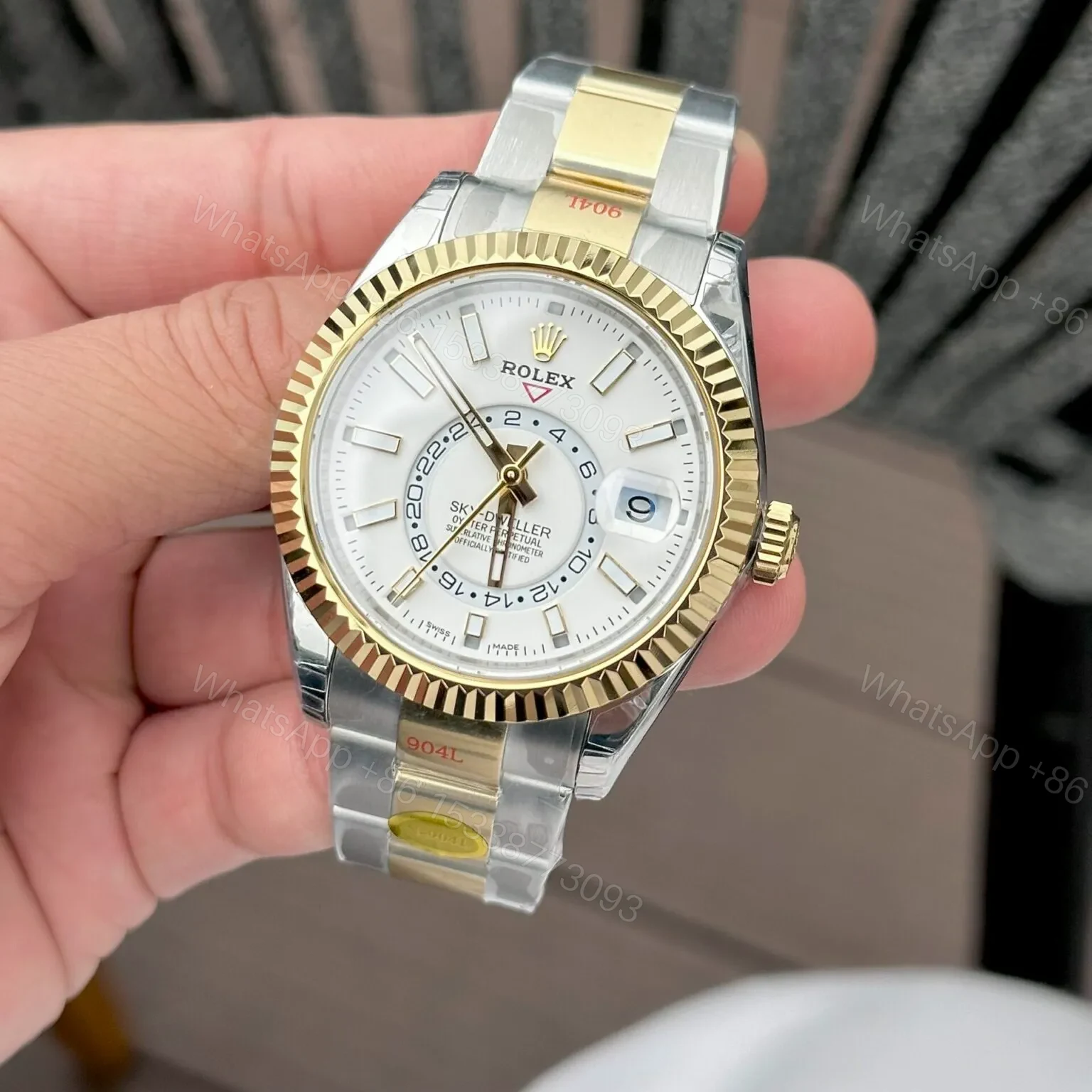View 4 of Superclone Rolex Sky-Dweller Intense white Dial 336933 Oyster