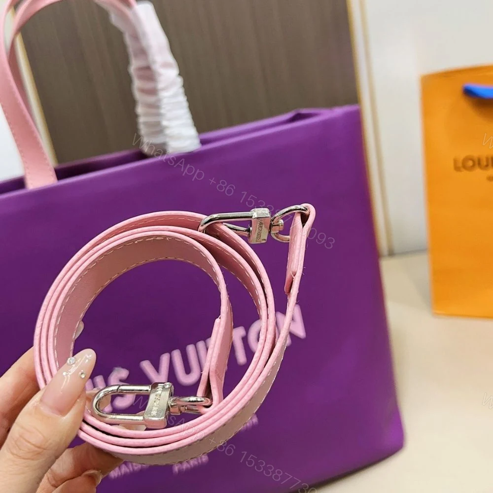 View 8 of Louis Vuitton MM Shopper Tote Bag Violet 41Cm