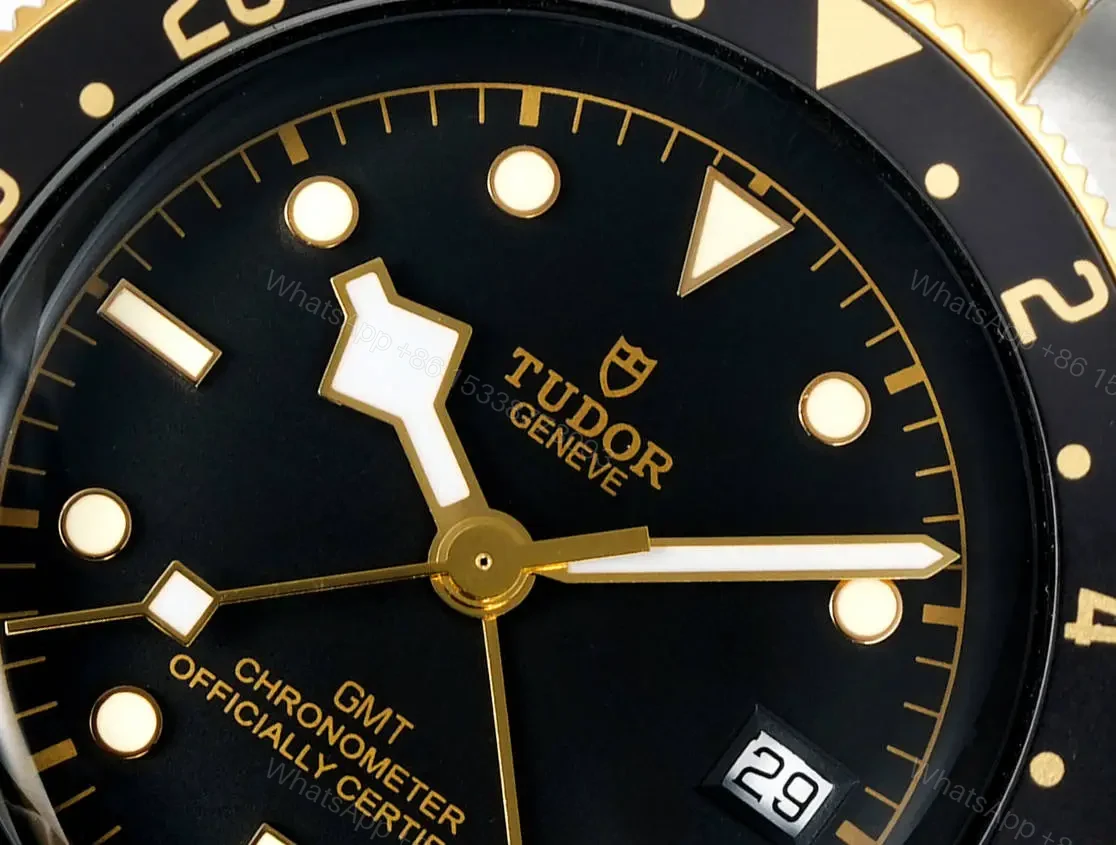 View 2 of Tudor GMT Watch Black Bay Two Tone Gold Steel Bracelet Premium 41MM TUD-GMT-BB-BLK-TT-GST-41