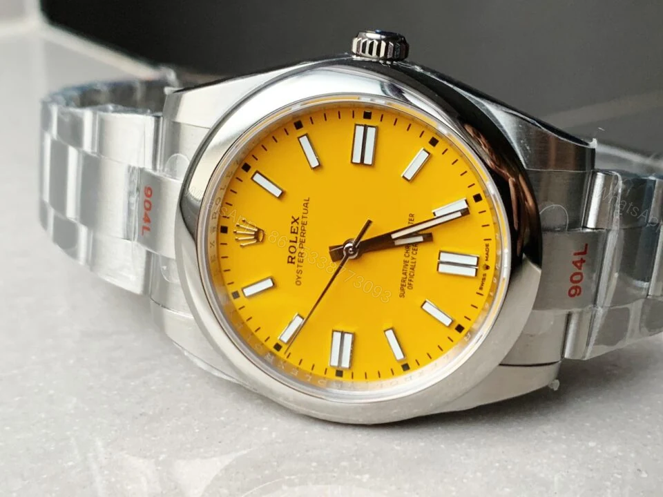 View 2 of EW FACTORY 1:1 Rolex OYSTER PERPETUAL YELLOW DIAL 41MM Asian A3230
