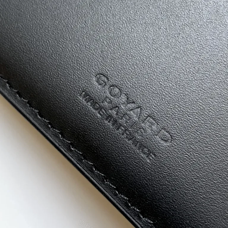 View 6 of Structured Patterned Wallet: Goyard-Inspired Texture, Luxury Style