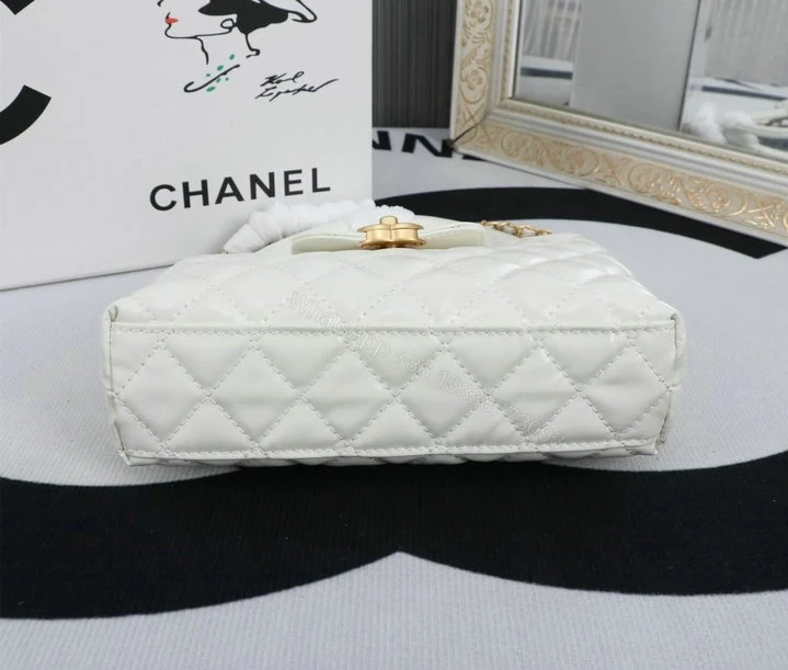 View 4 of Chanel Mini Kelly Shopping Tote Bag RW9QP22 – White