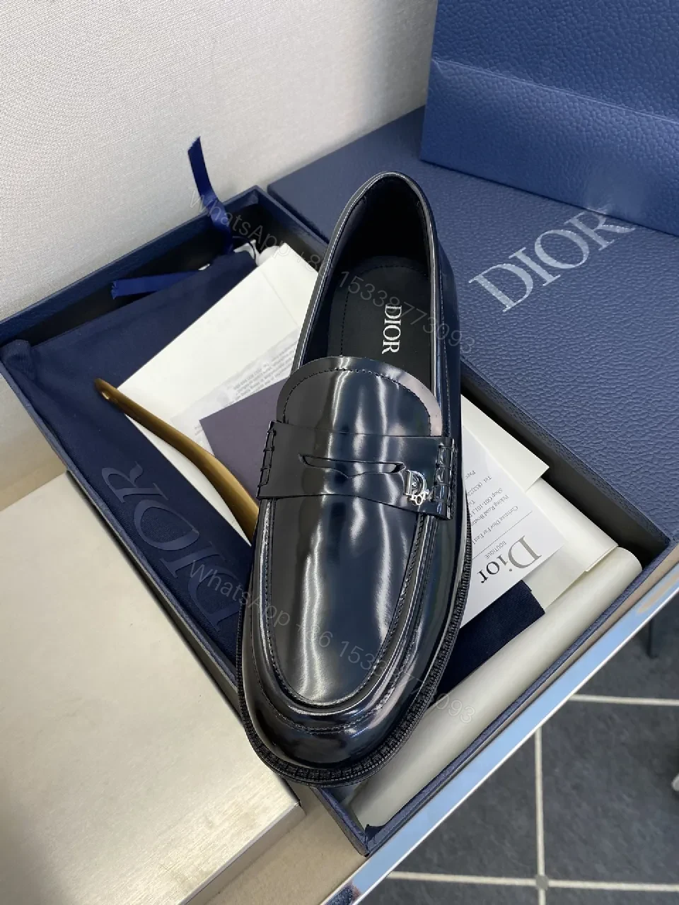 View 4 of Polished Leather Loafers - Iconic Hardware, All-Day Comfort