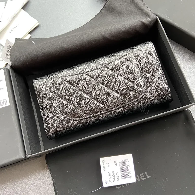 View 7 of Lux Quilted Cardholder Wallet - Gold CC Clasp, Slim Chic