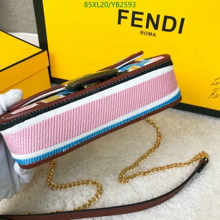 View 15 of Fendi Baguette Bag in Fish-Eye Motif Canvas YS24742 – Stylish Design
