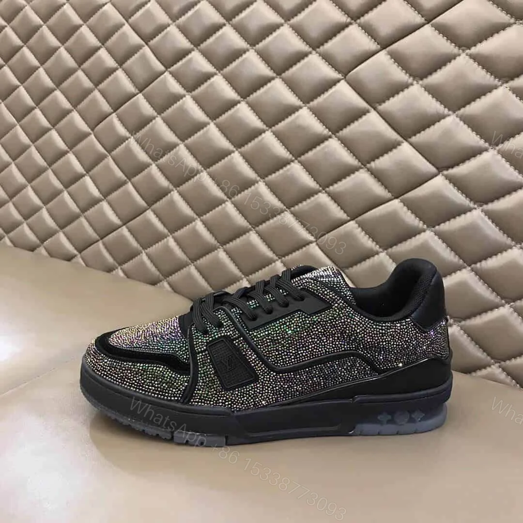 View 5 of LOUIS VUITTON GLITTER SNEAEKERS BLACK TRAINER – LV223