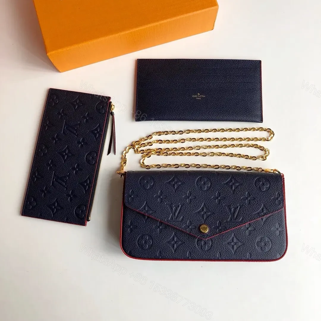 View 4 of LV Félicie Pochette Bag Black
