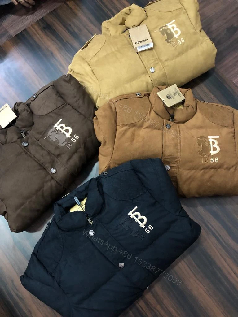 FIRST COPY BURBERRY IMPORTED PUFFERS SUEDE JACKET — view 1