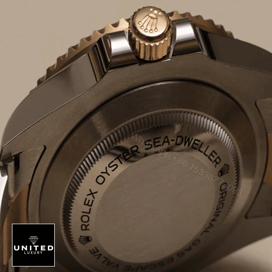View 7 of Rolex Sea-Dweller Two Tone Black Dial 126603-0001 Oyster Replica