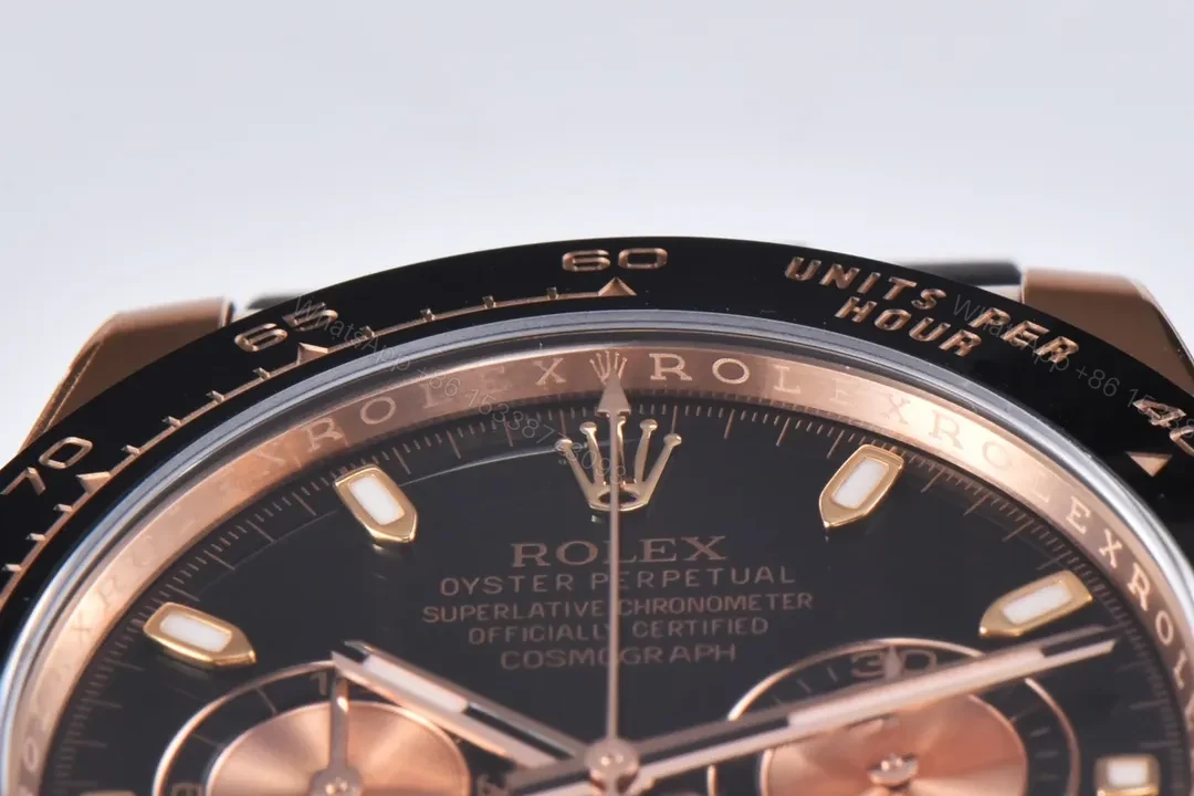 View 3 of Clean Factory Clean Rose Gold Daytona Black Dial Watch