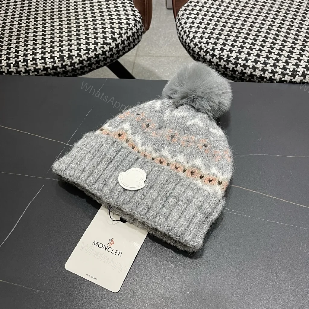 View 7 of Cozy Knit Beanie – Subtle Pattern, Warmth, Pom Pom | Knit Hat