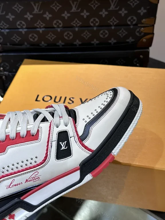 View 9 of Louis Vuitton-Inspired High-Top Sneakers: Luxe Textured Detail