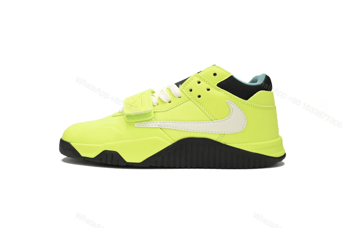 View 9 of Travis Scott x Jordan Cut The Check Nice Kicks Fluorescent Green FZ8117-309
