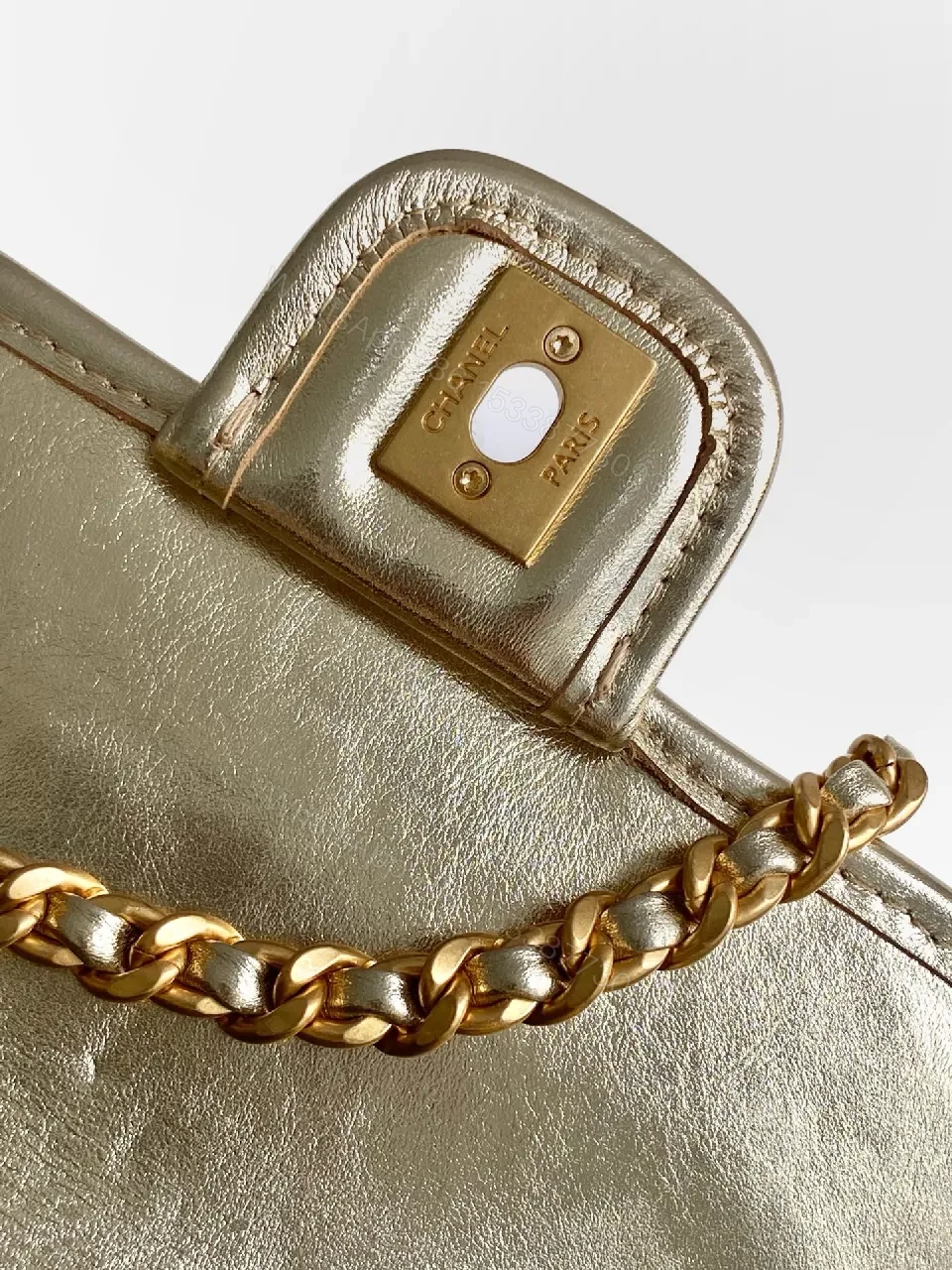 View 4 of Metallic Quilted Chain Bag: Compact Glamour, Weekend-Ready