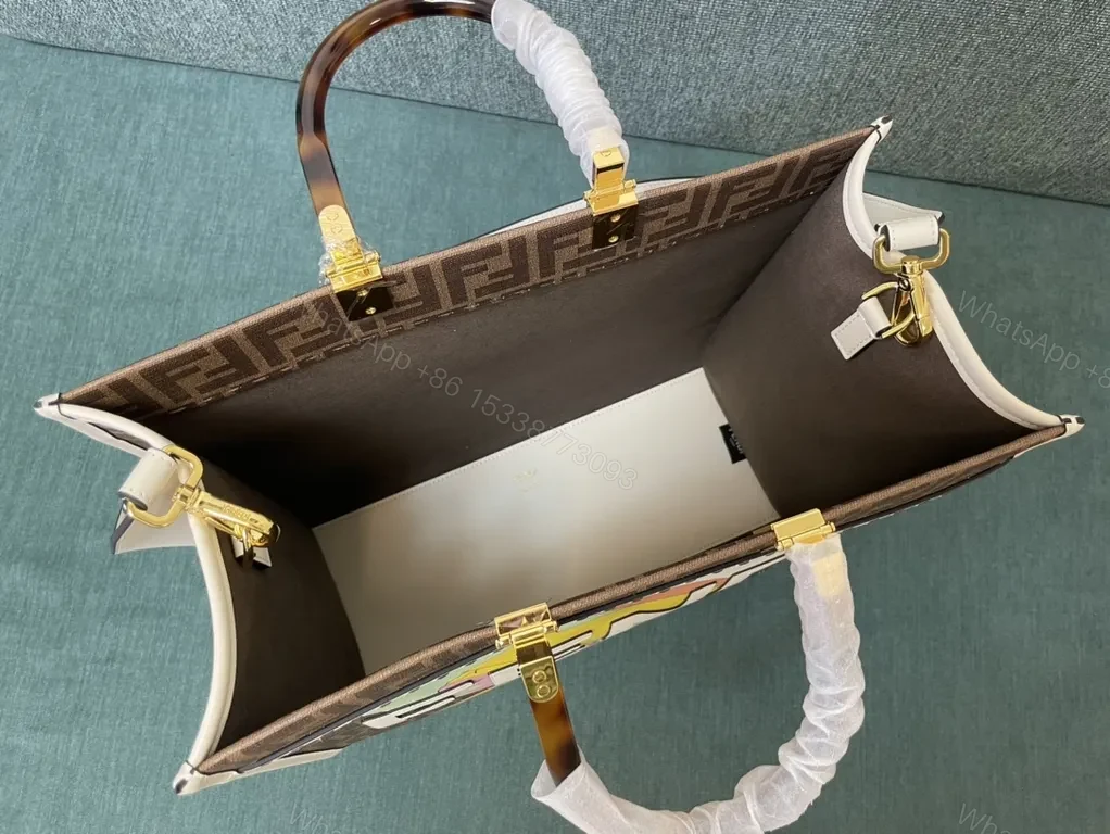 View 6 of Bold Fendi-Inspired Canvas Handbag: Modern Luxury