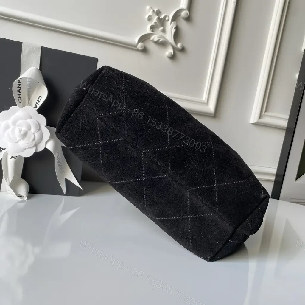View 5 of Quilted Black Leather Bag with Gold Chain – Luxe Handbag