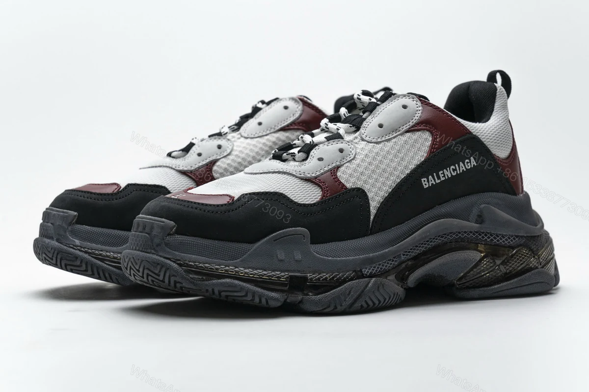 View 4 of Balenciaga NEW Triple S Black Brown Red 541624 W09O1 2268