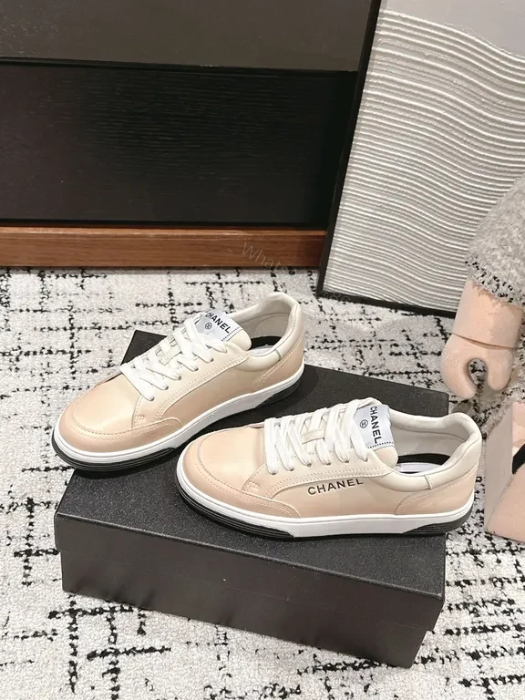 View 3 of Chanel-Inspired Leather Sneakers: Subtle Luxury Comfort