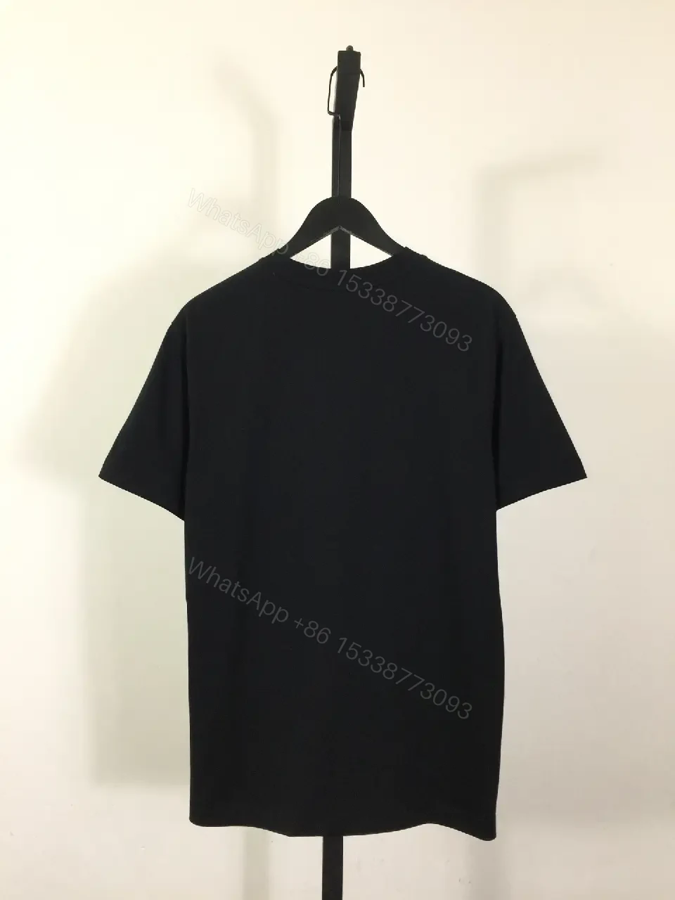 View 3 of Lux Black Embroidered Crest Tee: Premium Heritage-Inspired Style