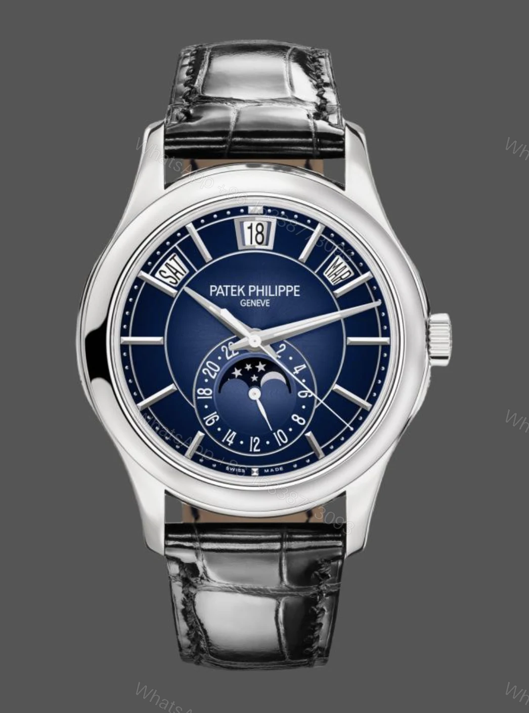 Replica Patek Philippe Complications Annual Calendar White Gold 5205G 013 40MM — view 1
