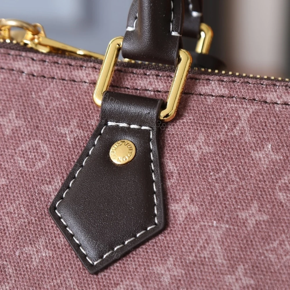 View 6 of Louis Vuitton Sepia Idylle Monogram Speedy Bandouliere 30 Bag Dark Pink 30Cm