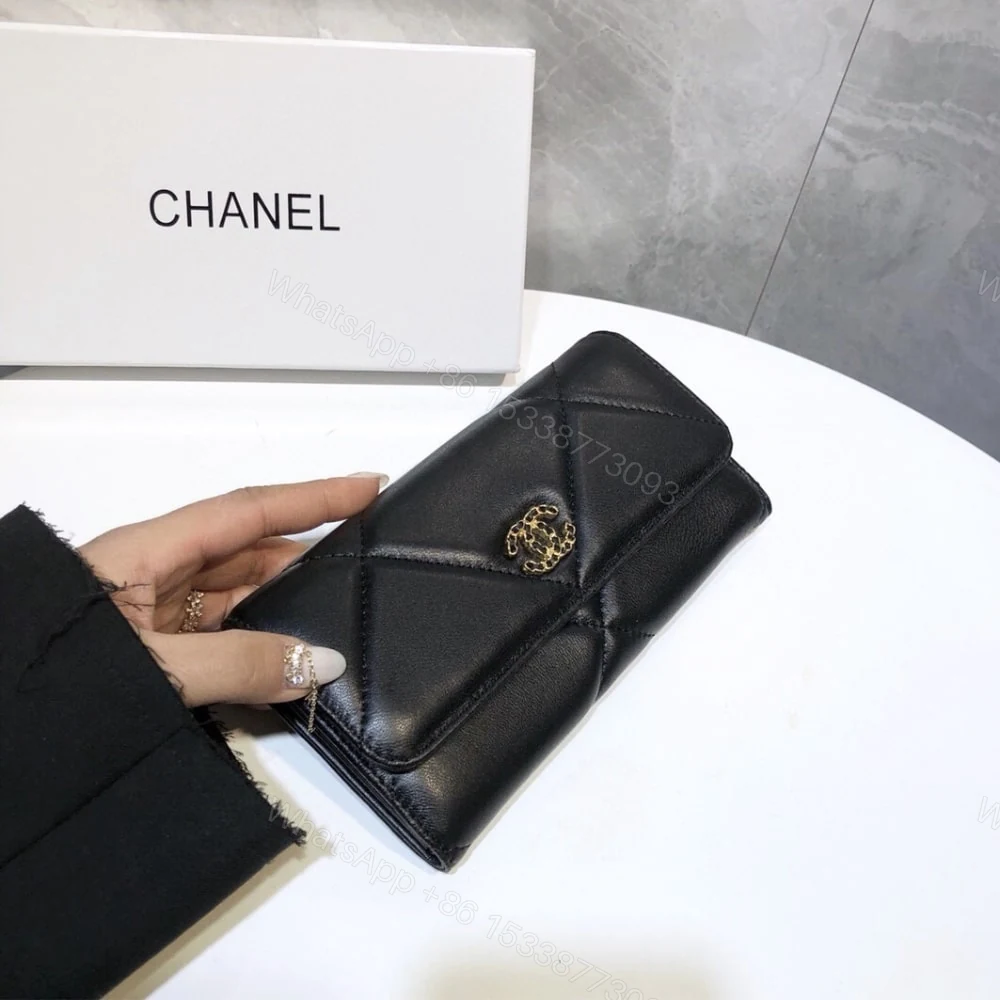 View 4 of Chanel 19 Flap Long Wallet Black 19Cm