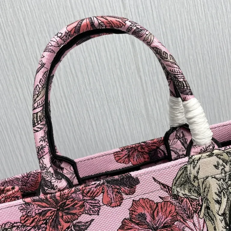 View 8 of Pink Tropical Dior Tote: Signature Branding, Everyday Luxury