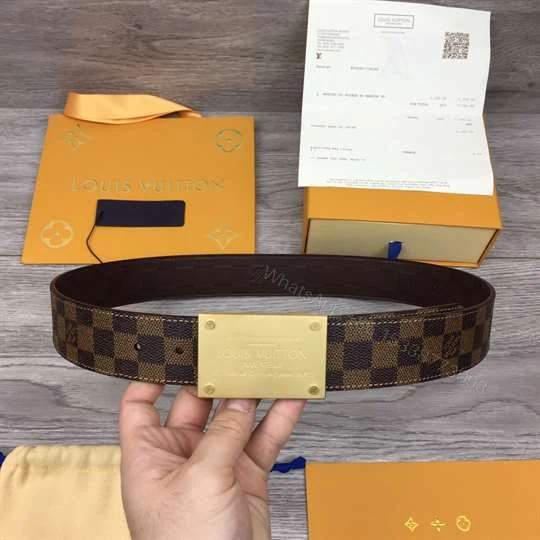 View 2 of L0UIS VUITT0N NEO INVENTEUR REVERSIBLE 40MM DAMIER EBENE CANVAS BELT – B133