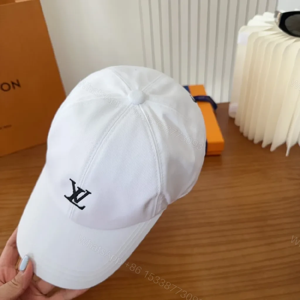 View 3 of White Cotton Cap | Minimalist Luxury Baseball Hat