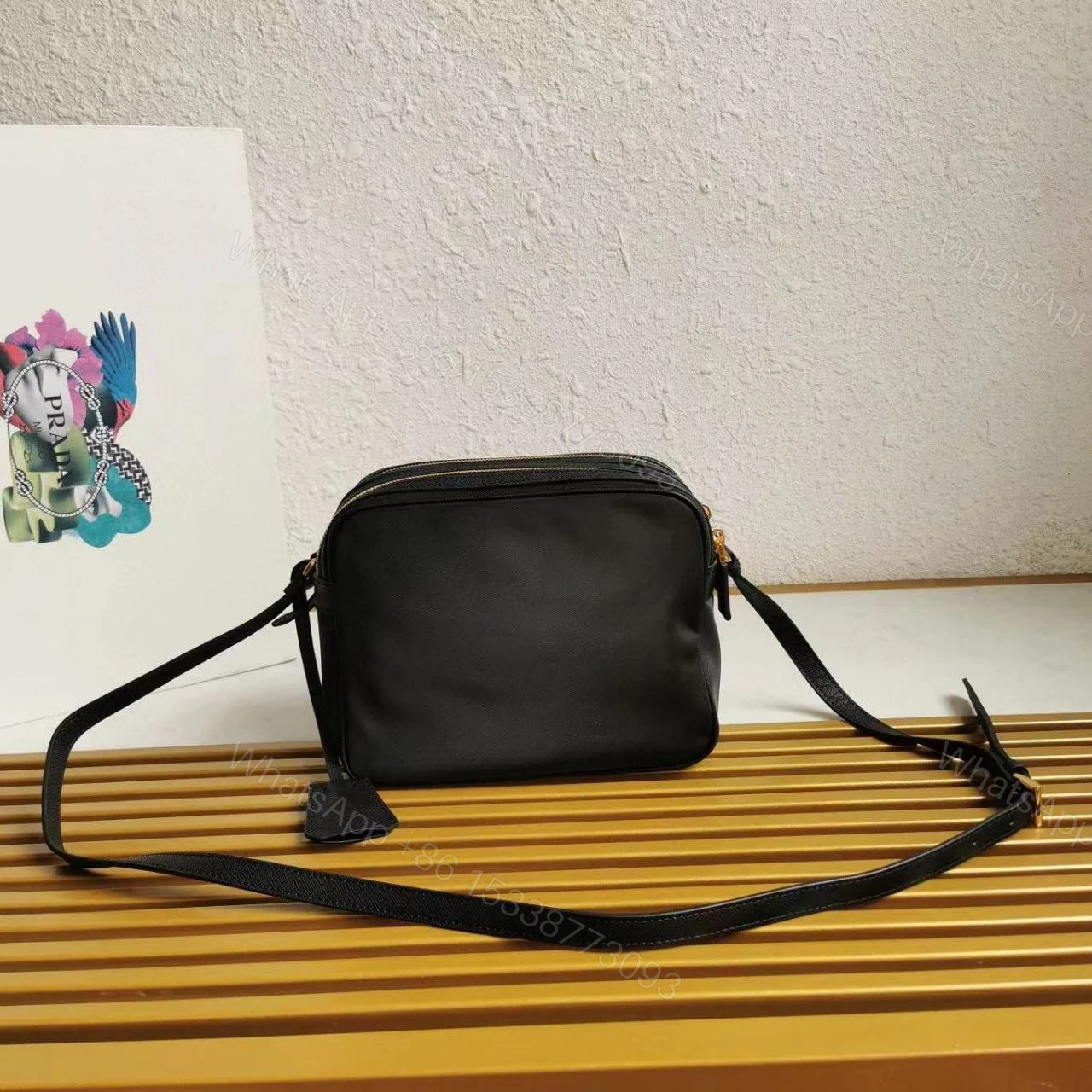 View 4 of Mini Re-Edition 1978 Re-Nylon Shoulder Bag with Leather Trim