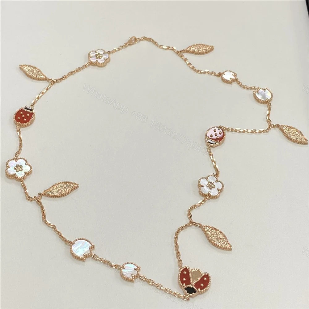 View 2 of Van Cleef Arpels Lucky Spring Long Necklace 15 Motifs VCARP7RT00