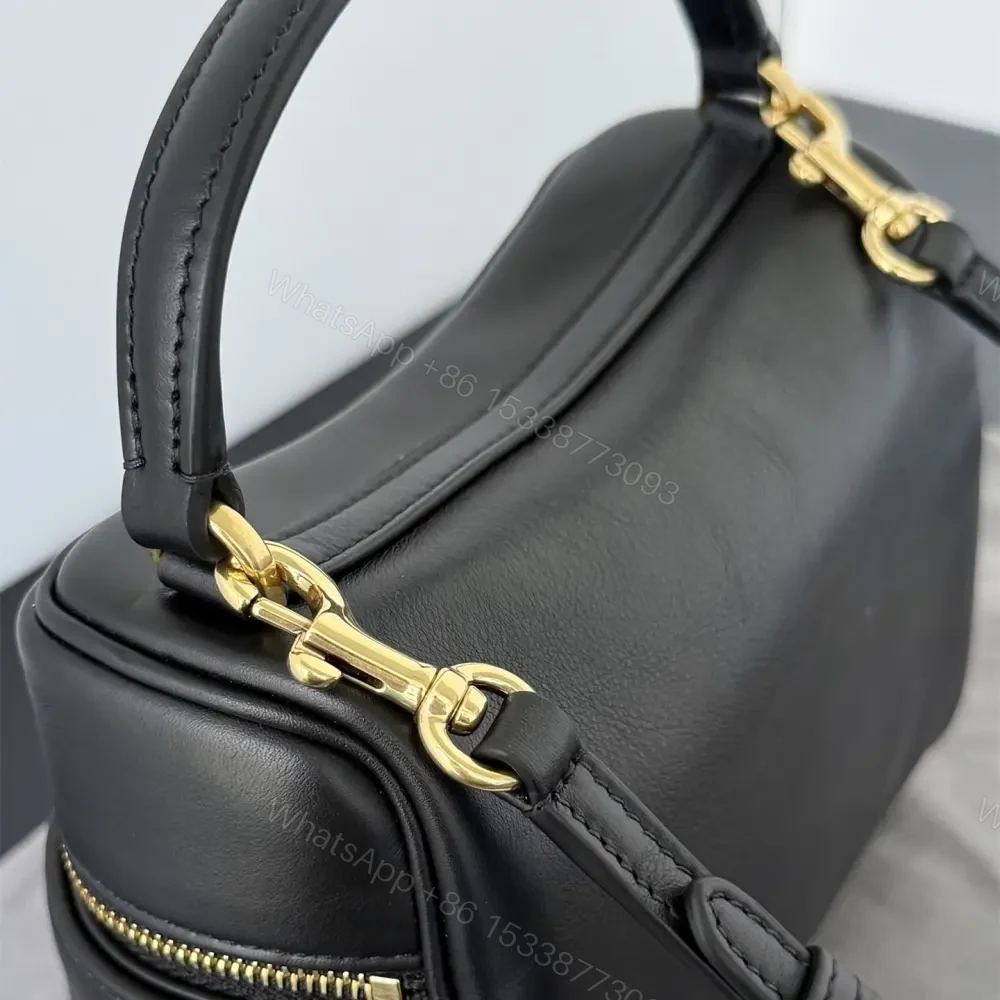 View 7 of 高仿Balenciaga*Rodeo系列V1000小牛皮盒子包黑色金扣免檢版